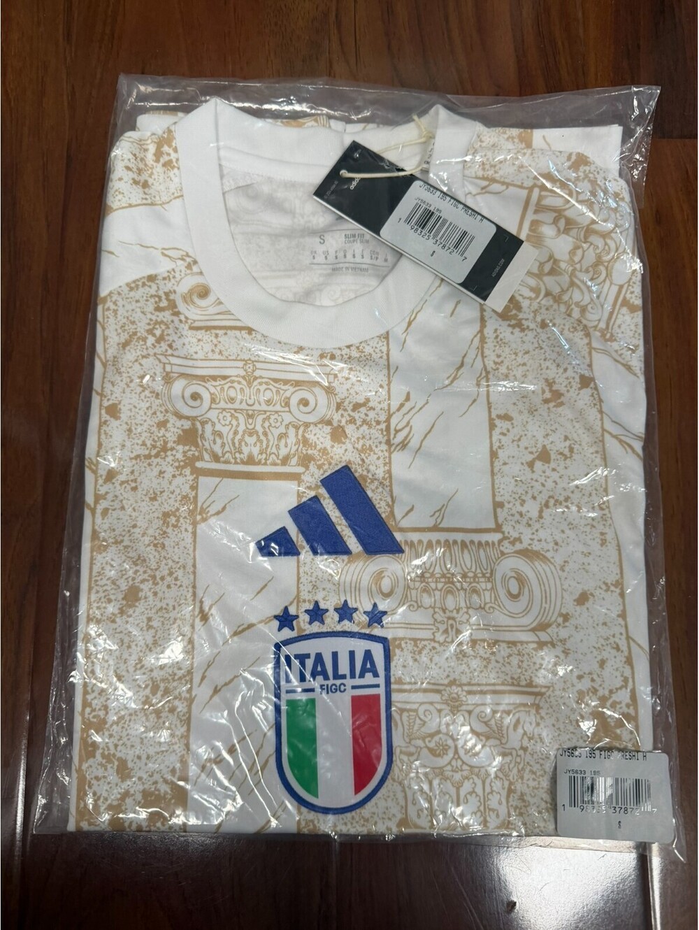 NWT Italy National Team Adidas 2026 Pre-Match Top White Officially Licensed SZ S
